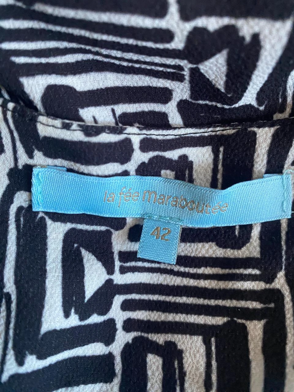 Combinishort La Fée Maraboutée maat 42 zwart & wit – Grafische print – photo 9